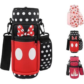 Water Bottle Carrier Bag 25oz/32oz Water Bottle Pouch Holder Adjustable Shoulder Strap Neoprene Water Bottle Sling Bag with Phone Pocket Insulated Tumbler Accessories for Walking