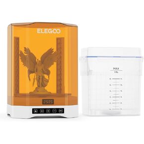 ELEGOO Mercury Plus 3.0 Larger Wash and Cure Station, Resin Curing Machine for LCD/SLA/DLP 3D Printing Models, Best for Saturn, Mars 3D Printer, Washing Size of 230 * 135 * 260mmm