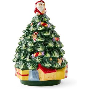 Spode Christmas Tree Figural Napkin Holder, Holiday Napkin Organizer for Dining Table, Kitchen - Beautiful Ceramic Napkin Storage & Festive Table Accessory - Christmas Celebrations & Home Decoration