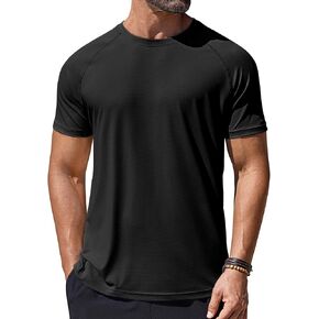 COOFANDY Men's Rash Guard Shirts Short Sleeve Sun Protection Swim T Shirt Athletic Quick Dry Shirts for Men