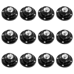 12 Pack Self Adhesive Caster Wheels 1 Inch for Furniture Mop Bucket, Load Capacity 28LBS Per Wheel, Low Profile Swivel Wheels for Small Appliance Storage Bins