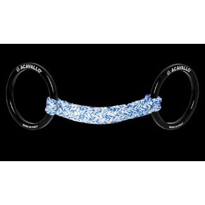 Acavallo Jumpe Alupro Loose Ring Bit AC790 - 12.5cm=4.92 inch Black with Blue Mouthpiece