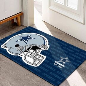Football Sport Fans Entrance Doormat,Blue Design 16 x 24 Inch Indoor and Outdoor Home Decor Rug,Non-Slip Front Entryway Welcome Door Mats