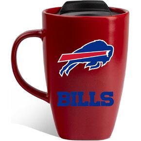 The Memory Company | Licensed NFL 15oz Square Mug with Logo,Buffalo Bills