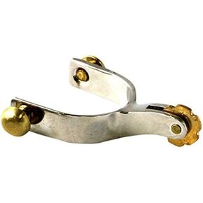 Colorado Saddlery The Littlest Buckaroo Toddler Spurs for Kids - Nickel Plated, Stylish Boot Spurs with Star Burst Rowel - Perfect for Trail Riding, Horse Tack, Outfitting - Comes in a Pair