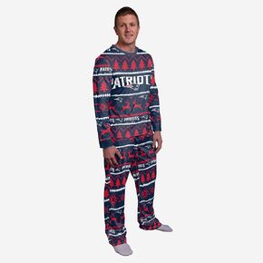 بيجامة FOCO New England Patriots NFL Family Holiday - للرجال - S