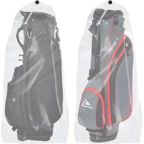 Klmnop 2 Pack Golf Bag Cover, 31" x 62" Large Dust Covers with Drawstring(4 Mil), Multi-Purpose Clear Plastic Storage Bag for Home Storage(Clear)