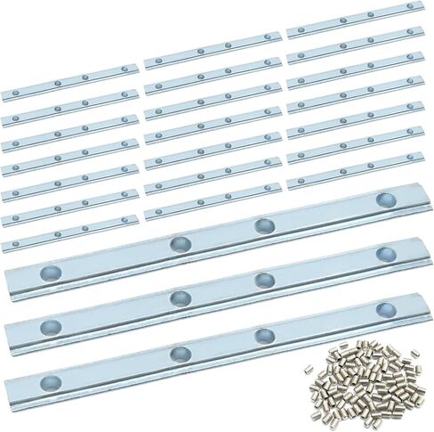 UOIENRT 24 قطعة من موصل مستقيم لربط لوحة قوس الزاوية، 4040 ملحقات فتحة T-Slot V مع براغي لقطع غيار إطار الطابعة ثلاثية الأبعاد من الألومنيوم 4040 (الطول 18 مم) in Kuwait