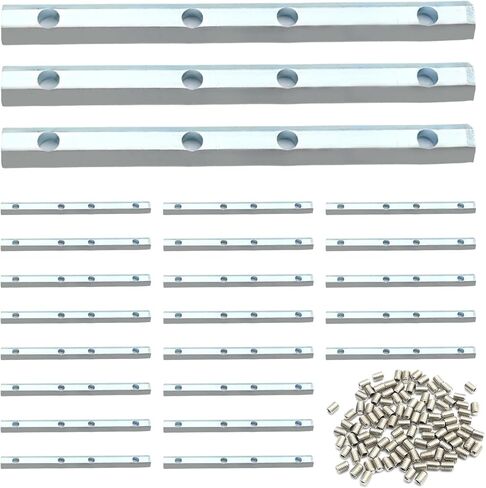 UOIENRT 24 قطعة من موصل مستقيم لربط لوحة قوس الزاوية، 4040 ملحقات فتحة T-Slot V مع براغي لقطع غيار إطار الطابعة ثلاثية الأبعاد من الألومنيوم 4040 (الطول 18 مم) in Kuwait
