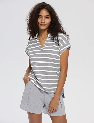 Micoson Womens Two Piece Sets Summer Lounge Sets V Neck Short Sets Drawstring Shorts Sweat Suit Casual Cap Sleeve Outfits in Kuwait