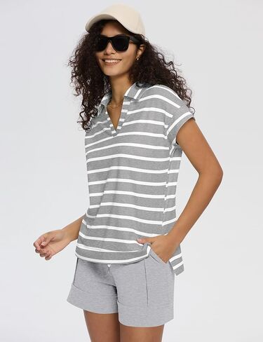 Micoson Womens Two Piece Sets Summer Lounge Sets V Neck Short Sets Drawstring Shorts Sweat Suit Casual Cap Sleeve Outfits in Kuwait