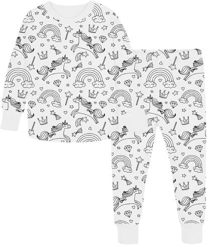 Tiko & Hayko HAND PAINTED HOMEWEAR SET/COLORING PAJAMAS SET FOR BOY AND GIRL in Saudi Arabia