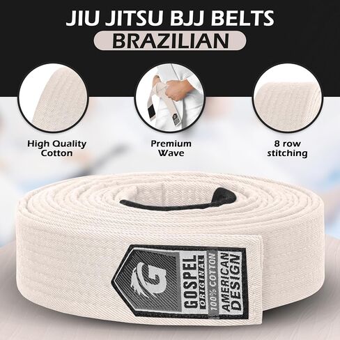 GOSPEL Vintage Series BJJ Belt for Men & Women | Brazilian Jiu Jitsu Belt with Vintage Colors in Saudi Arabia