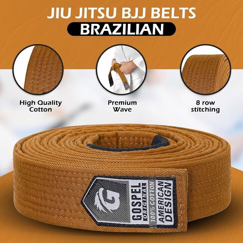 GOSPEL Vintage Series BJJ Belt for Men & Women | Brazilian Jiu Jitsu Belt with Vintage Colors in Saudi Arabia