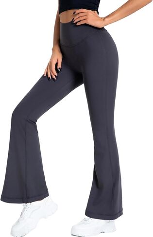 Women's High Waisted Flare Leggings with Tummy Control, Running Workout Yoga Pants Casual Bootcut Pants in Saudi Arabia