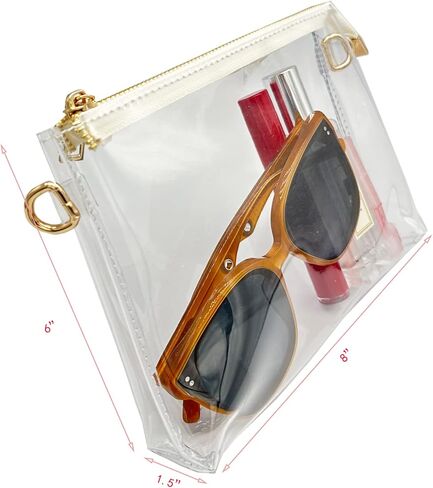 Small Clear Purses Bag for Women Stadium Approved Clear Concert Approved bag Crossbody Shoulder Bag with Adjustable Chain for Concert Sports Events in Kuwait