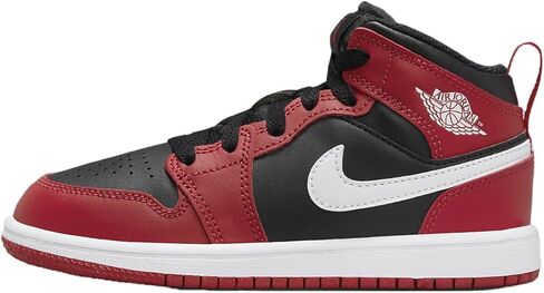 Jordan 1 Mid Little Kids' Shoes (DQ8424-061, Black/Gym Red/White) Size 13 in Saudi Arabia