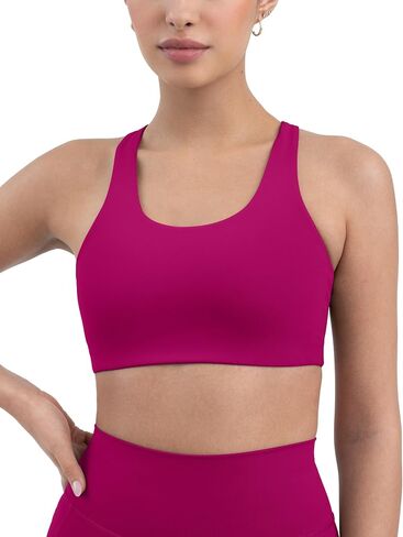 PAVOI ACTIVE Racerback High Support Sports Bras for Women | Scoop Neck Compressive Workout Bra Removable Pads | HiPerform in Kuwait