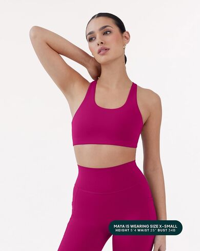 PAVOI ACTIVE Racerback High Support Sports Bras for Women | Scoop Neck Compressive Workout Bra Removable Pads | HiPerform in Kuwait