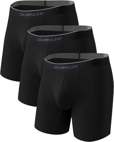 ملابس داخلية للرجال من COLORFULLEAF، ملابس داخلية ناعمة من الخيزران رايون، ملابس داخلية قابلة للتنفس ومفتوحة متعددة العبوات in Kuwait