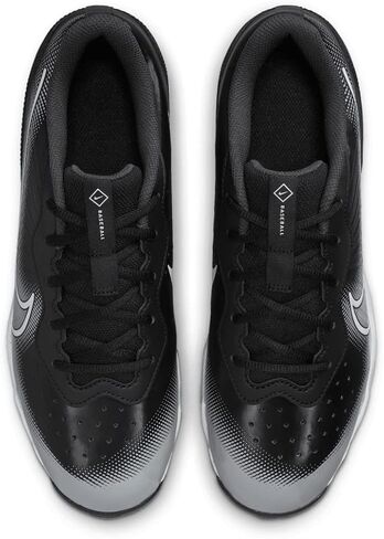 حذاء بيسبول مطاطي منخفض من Nike Alpha Huarache Keystone باللون الأسود | رمادي مقاس 13 متوسط in Saudi Arabia