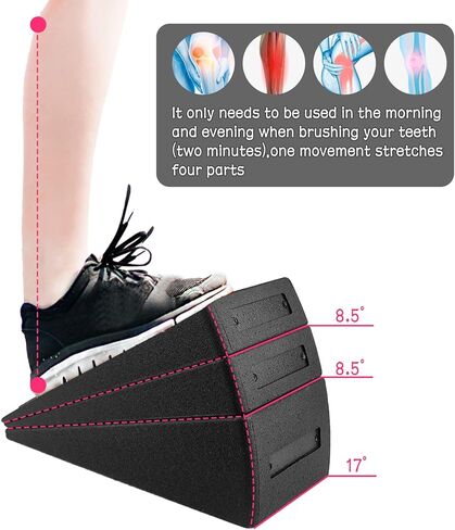 Slant Board Calf Stretcher, Foot Stretcher Incline Board for Physical Therapy Equipment Plantar Fasciitis, Heel, Shin Splint, Adjustable Foam Slant Board wedge Great for Exercises(3 Pcs, 12'') in Kuwait