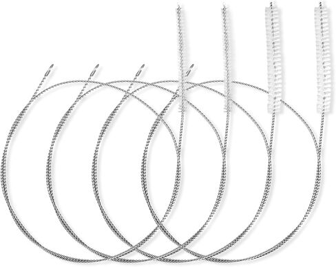 39.4 Inches Straw Cleaner Brush Extra Long, Extra Long Pipe Cleaners for Cleaning Straw, Tube, Pipe, Hose, Refrigerator Drain, Laboratory Catheter Brush, White 4pcs in Saudi Arabia