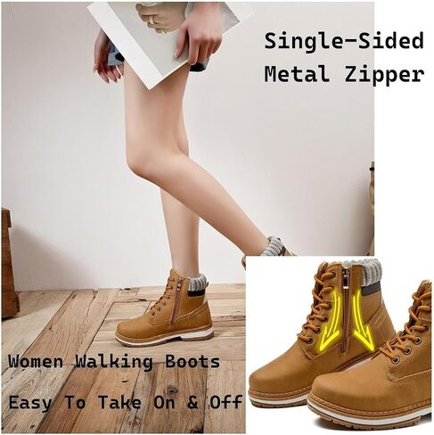 Women Work Boots - Waterproof Hiking Composite Construction Comfortable Size 9 Black in Saudi Arabia