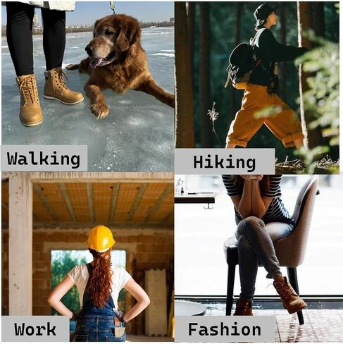 Women Work Boots - Waterproof Hiking Composite Construction Comfortable Size 9 Black in Saudi Arabia