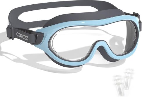 COPOZZ Swimming Goggles for Kids 6-14, Wide View Youth Swim Goggles No Leaks AntiFog Crystal Clear Water Pool Swim in Kuwait