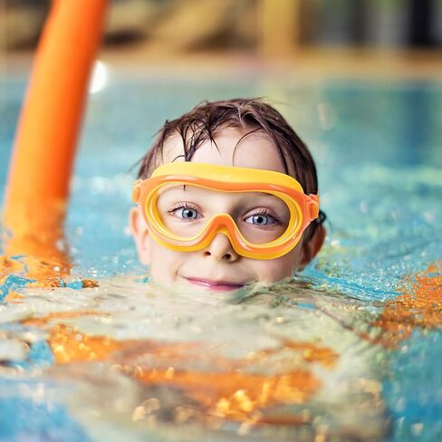 COPOZZ Swimming Goggles for Kids 6-14, Wide View Youth Swim Goggles No Leaks AntiFog Crystal Clear Water Pool Swim in Kuwait
