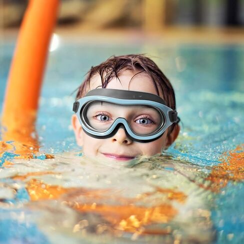 COPOZZ Swimming Goggles for Kids 6-14, Wide View Youth Swim Goggles No Leaks AntiFog Crystal Clear Water Pool Swim in Kuwait
