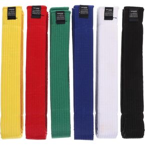 BESPORTBLE 6pcs Taekwondo Belt Black Suit for Boys Gifts Sets for Men Kids Belts for Boys Karate White Belt Judo