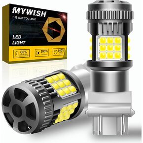 3156 3157 LED Bulb White 6000K Reverse Light 300% Brighter 3056 3057 4157 3047 4057 3457 LED Bulbs Fits TailLight, Backup light, DRL, Brake Parking Light, Pack of 2
