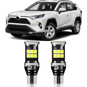 T15 921 912 906 LED Bulbs 2835 Chipsets Compatible with 2016 2017 2018 2019 2020 2021 Toyota RAV4 Back Up Reverse Lights Xenon White, Pack of 2