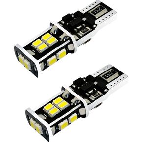 Alla Lighting Super Bright T10 T15 912 921 لمبات LED ضوء احتياطي 6000K زينون أبيض 3020 SMD 12V W16W أضواء عكسية