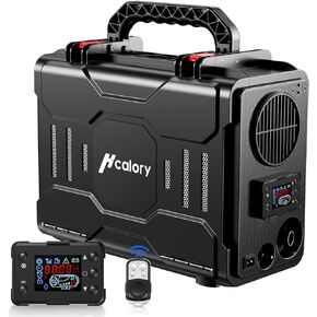 HCALORY 12V Portable Diesel Air Heater, 5KW All-in-One Diesel Parking Heater, Parking Bunk Heater with Remote Control, and LCD Monitor for Car Trucks Boat Bus RV Motor-Homes and camper