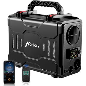 HCALORY 12V Portable Diesel Air Heater, 5KW All-in-One Diesel Parking Heater, Parking Bunk Heater with Remote Control, and LCD Monitor for Car Trucks Boat Bus RV Motor-Homes and camper