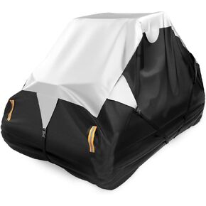 KEMIMOTO 2-Seater UTV Cover Compatible with Polaris RZR Ranger General Can-Am Commander Maverick Defender Kawasaki Mule, Waterproof Heavy Duty 420D Oxford Cloth PU Coating 131''x66''x75''