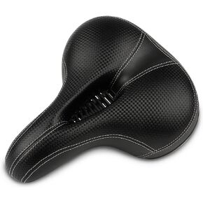 Most Comfortable Bike seat from Life's Best Brand - Kids Love it - Pain Free Universal Saddle - Great Exercise Bike seat - Mountain Bike - Cruiser - Any Age