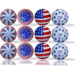 Patriotic Mix Golf Balls 12 Pack- Great Gift IDEA from Moms, DADS and Kids - Perfect for The Person who has Everything.