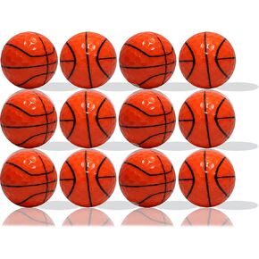 Basketball Golf Ball 12-Pack: Slam Dunk Your Golf Game with GBM's Sporty Spin!