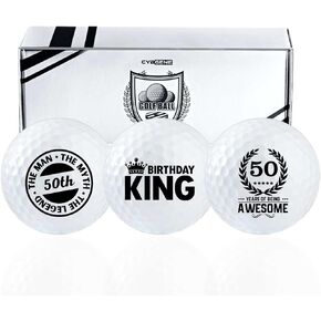 50th Birthday Gifts for Men Golfer, Balls Set for Him, Husband, Perfect for Dad, Grandpa, Golf Lovers for Father's Day Birthday Christmas