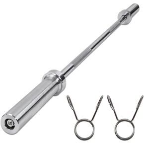 Nisorpa Olympic Barbell Bar، شريط رفع الأثقال القياسي بطول 4 أقدام، قضيب رفع الأثقال الأوليمبي، قضيب حديد صلب لرفع الأثقال لصالة الألعاب الرياضية المنزلية وتمارين رفع الأثقال ورفع الأثقال