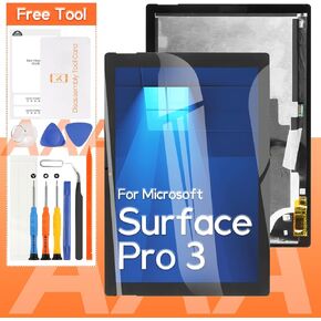 for Microsoft Surface Pro 3 1631 LCD Screen Replacement V1.1 LTL120QL01-003 TOM12H20 12.0 inch LCD Display Touch Screen Digitizer Full Assembly(Black)