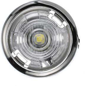 Attwood 6342SS7 Stainless Steel Interior and Exterior 1.5-Inch Round LED Courtesy Light, White