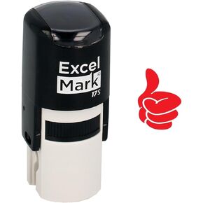 Apple - ExcelMark Self-Inking Round Teacher Stamp - Red Ink