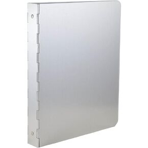 JAM PAPER Aluminium 1 inch Binders - Silver 3 Ring Aluminum Binder - Sold Individually