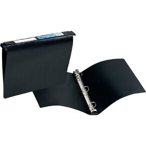 Avery Hanging Storage 3 Ring Binder, 1 Inch Round Rings, 1 Black Binder (14801)