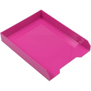 JAM PAPER Stackable Paper Trays - Purple - Desktop Document, Letter, & File Organizer Tray - Sold Individually